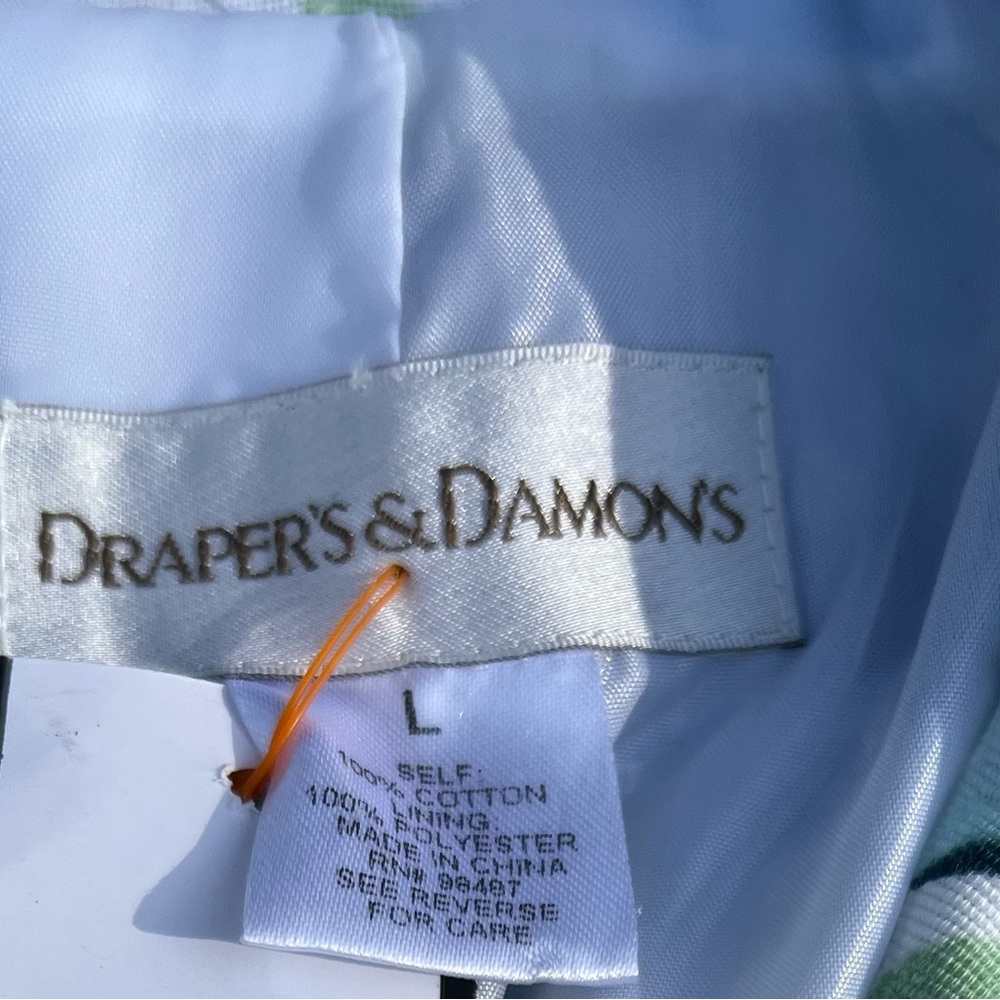 Drapers & Damons Blue and Green Women's Blazer. Size L. 20” PtP. 24” length. - Picture 5 of 7